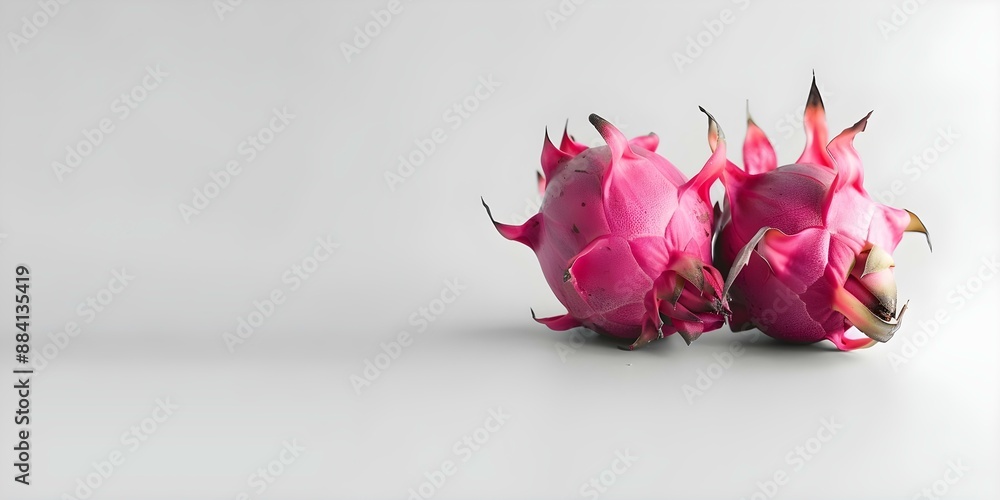 Dragonfruit isolated on white background also known as Pitaya. Concept Fruit, Dragonfruit, Pitaya, Tropical, White Background Dragonfruit isolated on white background also known as Pitaya. Concept Fruit, Dragonfruit, Pitaya, Tropical, White Background