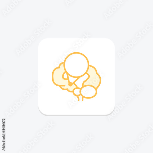 Pineal Gland duotone line icon , vector, pixel perfect, illustrator file