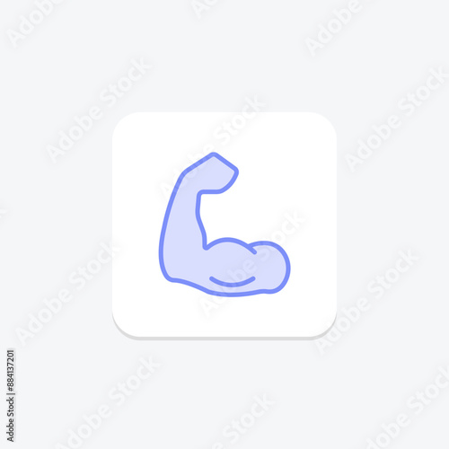 Muscles duotone line icon , vector, pixel perfect, illustrator file
