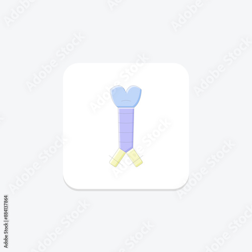 Trachea lineal color icon , vector, pixel perfect, illustrator file