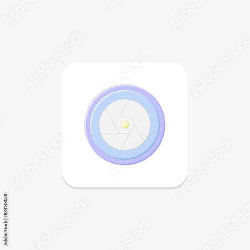 Diaphragm lineal color icon , vector, pixel perfect, illustrator file