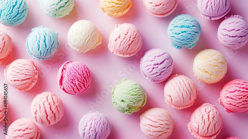 Colorful ice cream balls background