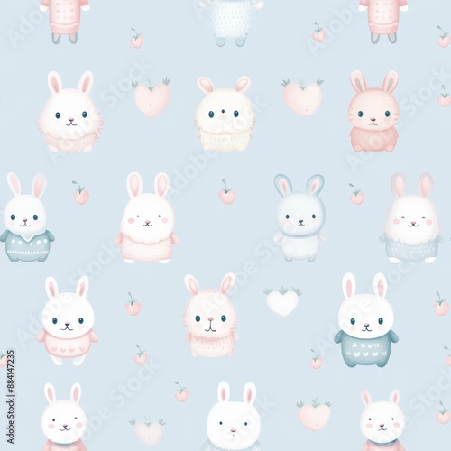 Seamless baby clothes pattern on white background ideal for design projects and creative use