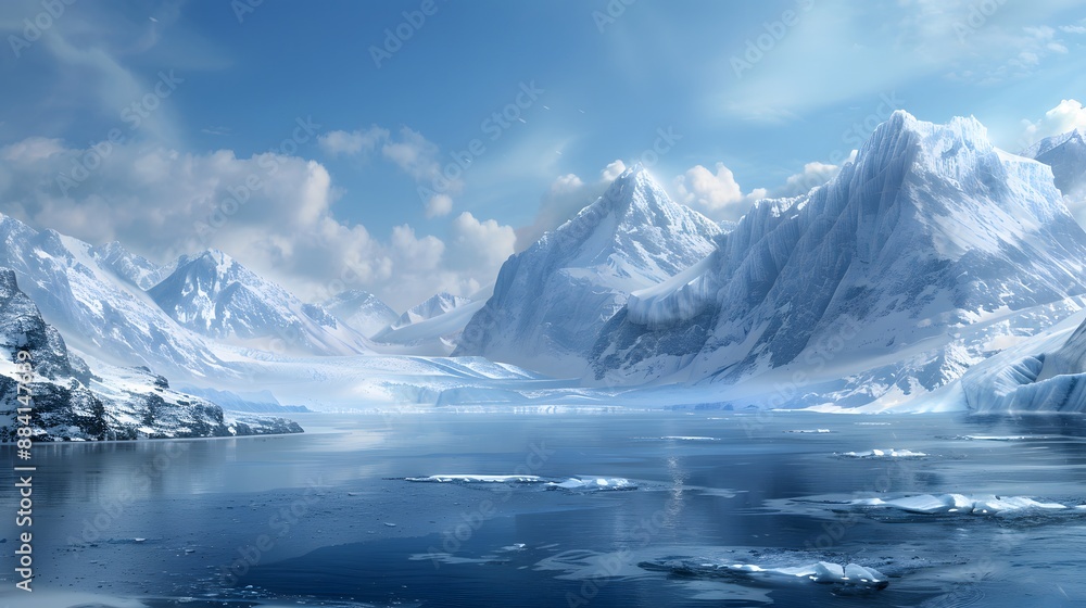 custom made wallpaper toronto digitalIcy arctic scene with dramatic glaciers and snowy expanses, perfect for conveying the beauty of cold and remote environments. 