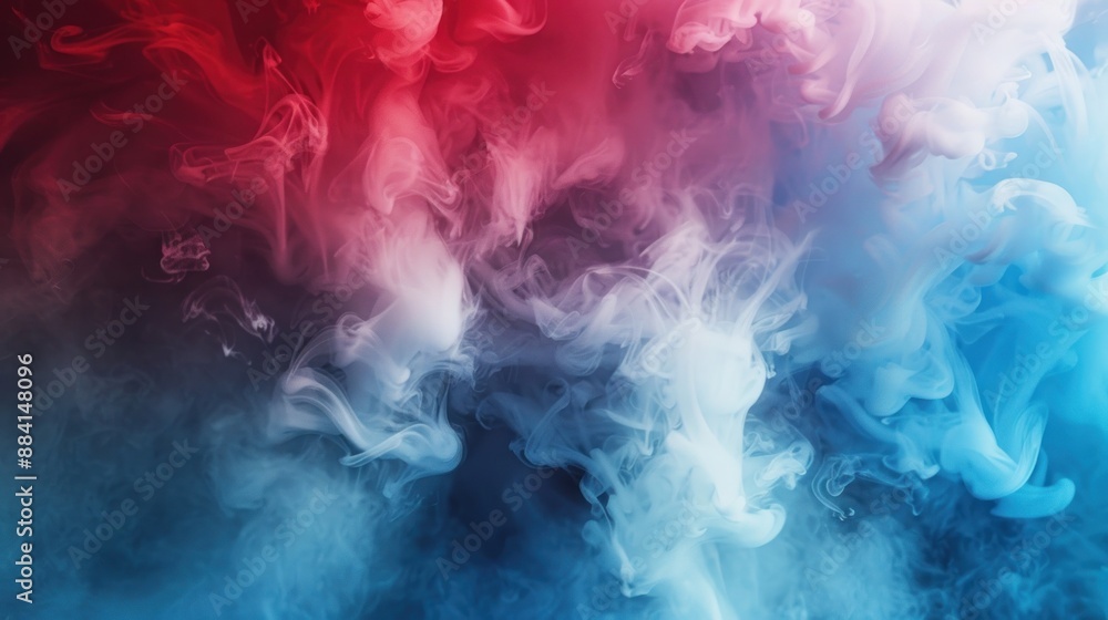 Abstract Smoke Art with Red and Blue Colors Abstract Smoke Art with Red and Blue Colors