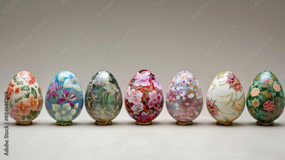 Easter and Festive Decorated Eggs with Intricate Designs for Celebrations Easter and Festive Decorated Eggs with Intricate Designs for Celebrations