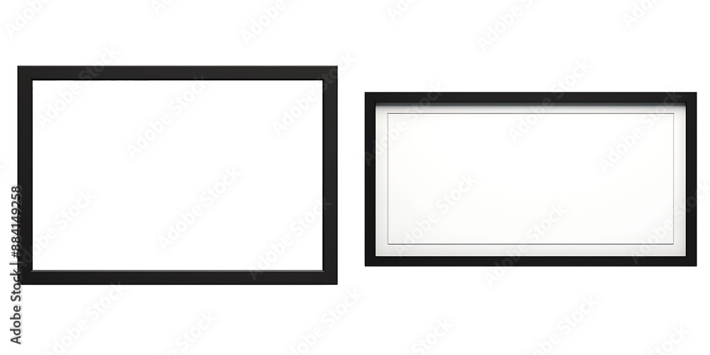 Black frame border on a white background, Black frame border with white background. Black frame border on a white background, Black frame border with white background.