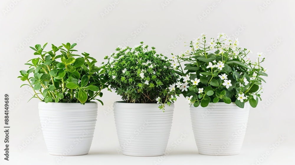 Wide Landscape with Diverse Fruit Trees and Gardeners on White Background Wide Landscape with Diverse Fruit Trees and Gardeners on White Background