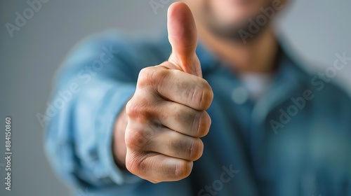 Close Up of a Man Giving a Thumbs Up