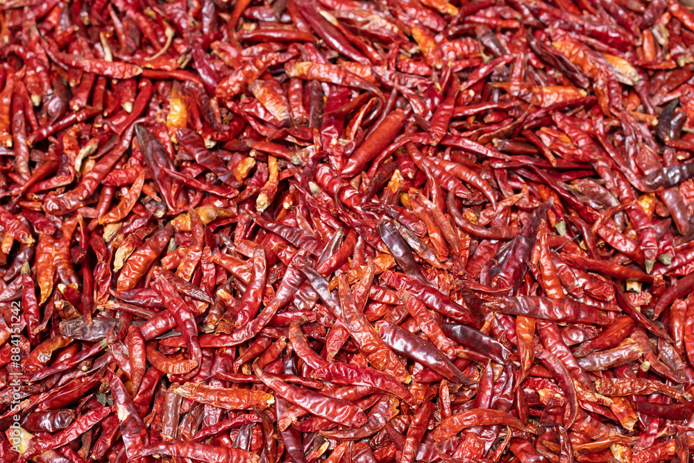 Naklejka premium A pile of red peppers