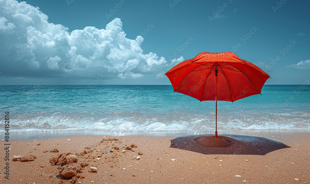 Holiday concept under the hot sun at the beach, umbrella and nature. Holiday concept under the hot sun at the beach, umbrella and nature.