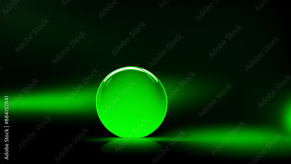 green glowing sphere, design abstract, dark background, 3d, hd, generative AI green glowing sphere, design abstract, dark background, 3d, hd, generative AI
