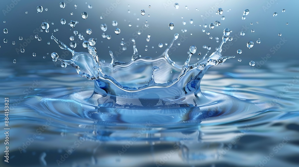 custom made wallpaper toronto digitalWater Droplet Splashing with Ripples