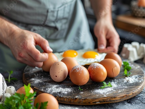 Nutritionist Explaining the Importance of Eggs in a Healthy Diet in a Contemporary Environment