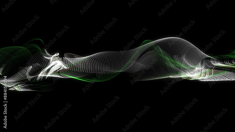 4K Abstract loopable cg motion waving dots texture with glowing defocused particles. Cyber or technology digital landscape background. 3840x2160 uhd. 4K Abstract loopable cg motion waving dots texture with glowing defocused particles. Cyber or technology digital landscape background. 3840x2160 uhd.