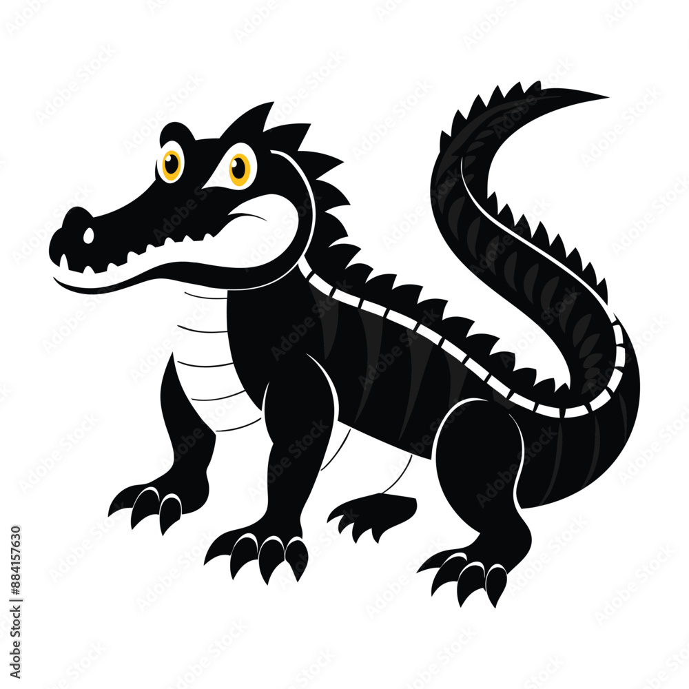 Crocodile Silhouette Vector Illustration
Crocodile Silhouette Vector Illustration