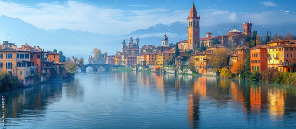A city with a river running through it A city with a river running through it