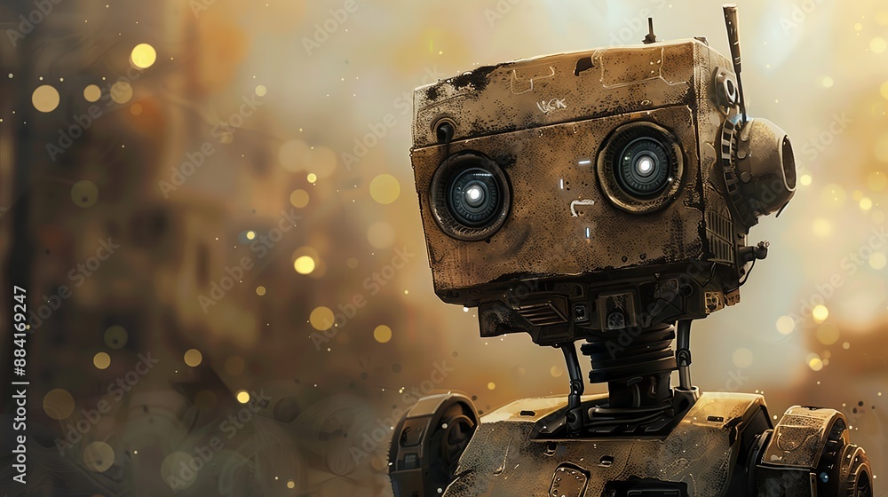 Robot art piece blends traditional and modern elements, merging classic styles with contemporary innovations. Robot art piece blends traditional and modern elements, merging classic styles with contemporary innovations.