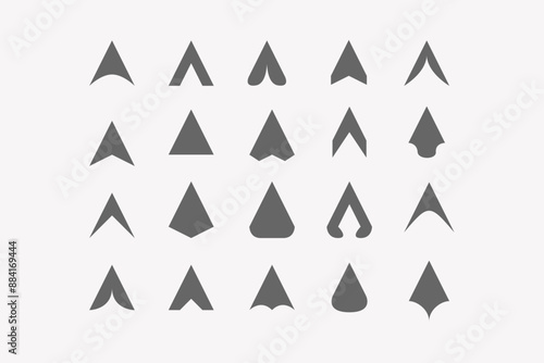 Illustration vector graphic of arrow head set collection. Good for icon or symbol