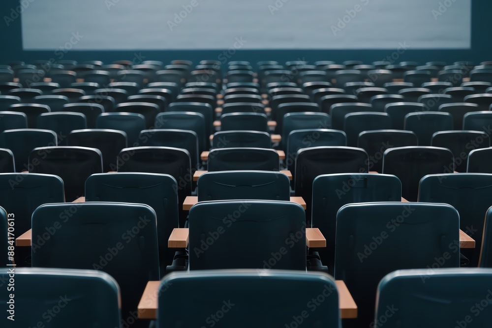 Students receiving grades in a modern auditorium with theater seating, academic presentation Students receiving grades in a modern auditorium with theater seating, academic presentation