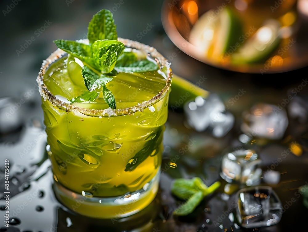 Golden Amber Elixir Shining Brightly in Glass Golden Amber Elixir Shining Brightly in Glass