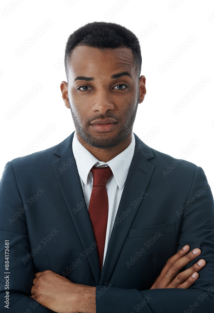 Businessman, pride and confident in studio with portrait for professional career in corporate law, legal practice and justice. Male lawyer, arms crossed and proud for attorney with white background. Businessman, pride and confident in studio with portrait for professional career in corporate law, legal practice and justice. Male lawyer, arms crossed and proud for attorney with white background.