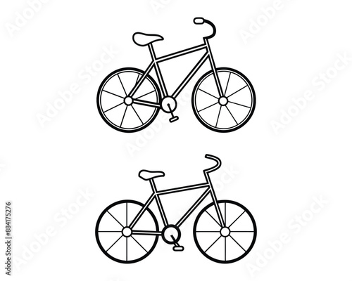 Bicycle line art vector