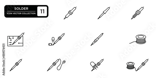 Soldering icons collection,vector icon templates editable and resizable.