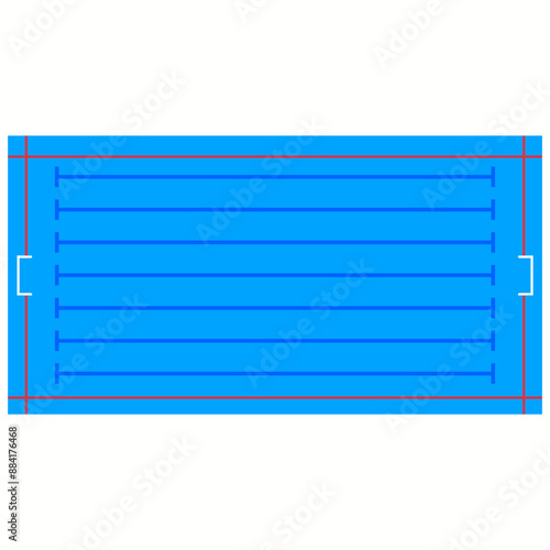 Water Polo Pool Field Court Illustration