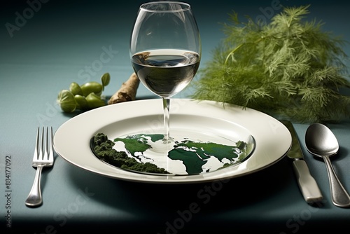 Fototapeta Naklejka Na Ścianę i Meble -  Exploring 2050 s food trends  predicting future cuisine evolution and gastronomy innovations