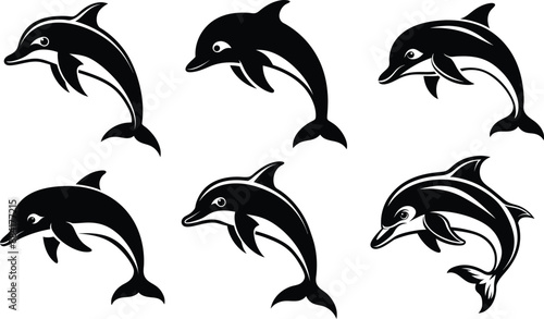 Dolphin  Silhouette Vector Illustration