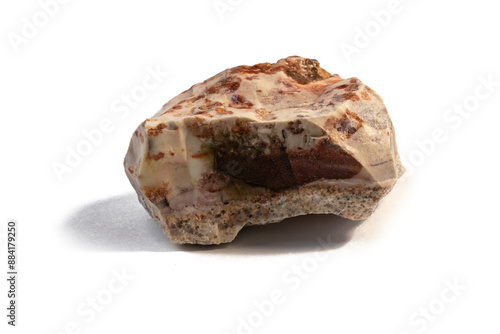 Pelitic Schist Rock isolated on white Background photo