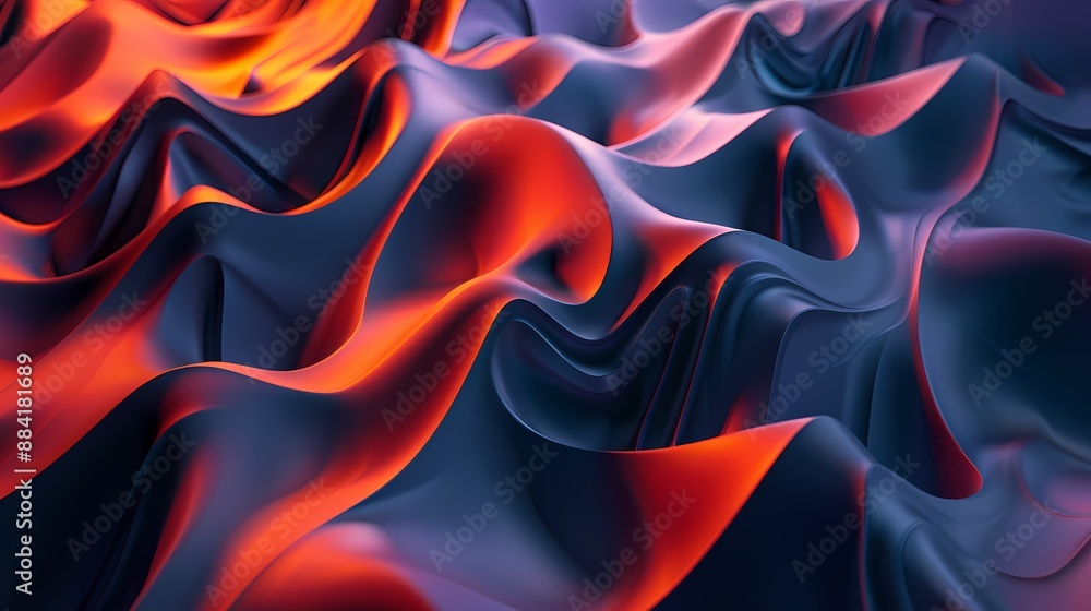 Fototapeta premium Generative AI Abstract 3D Geometric Background Texture in Soft Tones