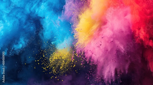 Abstract Colorful Explosion of Paint