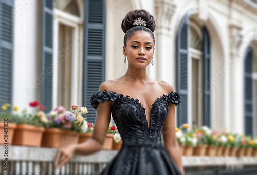 Scarlet Muse on Rue St. Honoré: Parisian Elegance Blooms photo