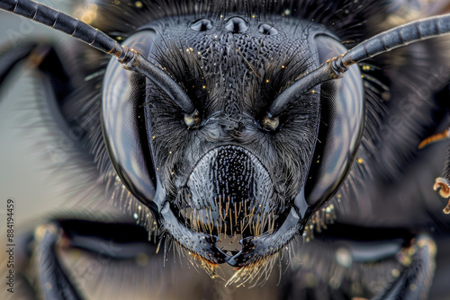 Macro Shot of a Bee,professional photograhpy photo