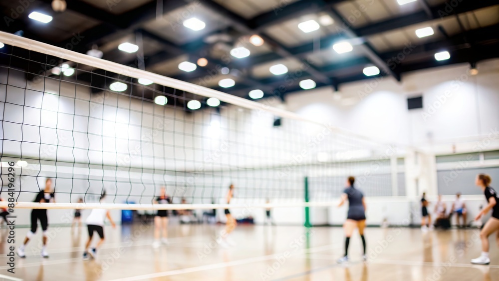 Volleyball Court Blur - A volleyball court with nets and players, blurred for effect.
Volleyball Court Blur - A volleyball court with nets and players, blurred for effect.