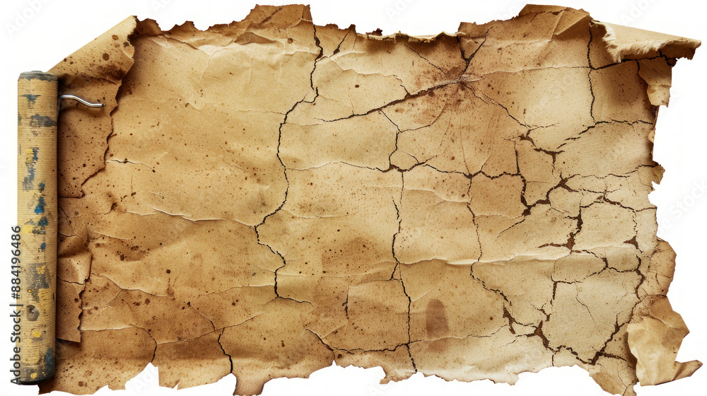 Fototapeta premium Antique Paper Texture with Rolled Edge.