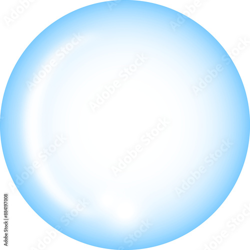 Blue bubbles and bright light, vector, element