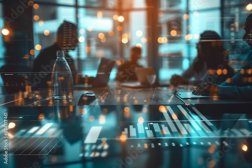 Wallpaper Mural  A team of professionals collaborating on a financial project, actively discussing strategies and solutions. Torontodigital.ca