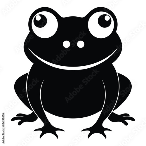 Hand drawn frog silhouette