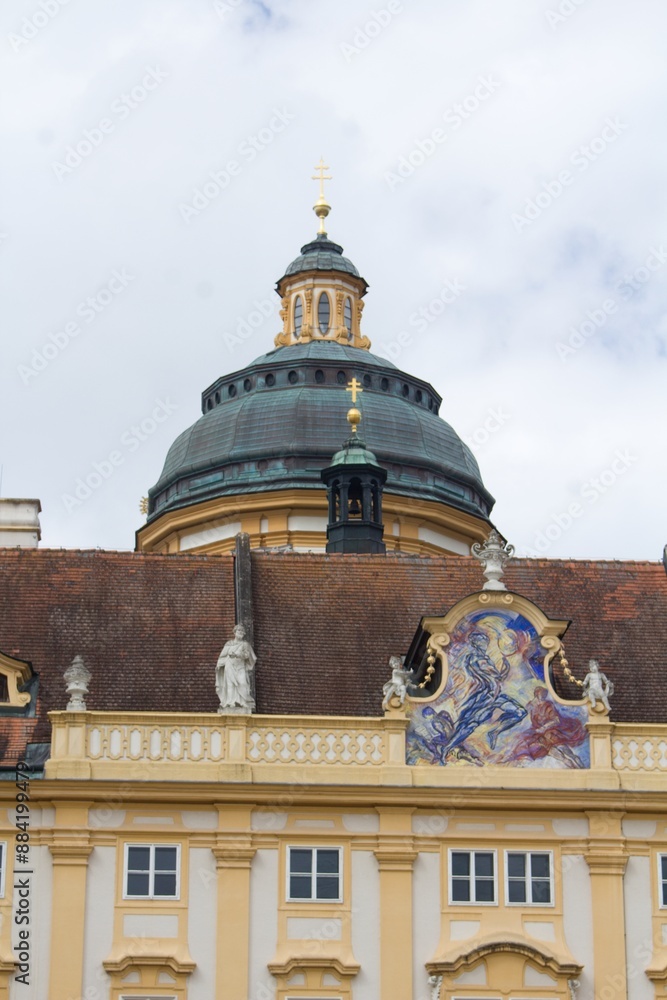 Baroque Benedictine monastery named Melk Abbey in Austria Baroque Benedictine monastery named Melk Abbey in Austria