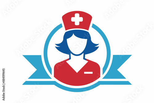 nurse logo icon, medical nurse logo icon vector illustration

