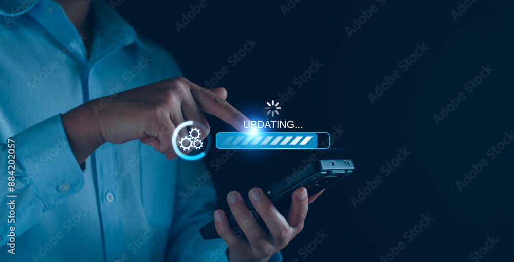 Foto Software update or operating system upgrade concept