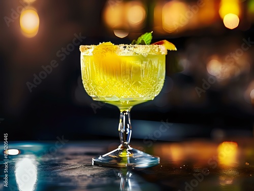 Golden Hues and Frozen Sunshine in Old Yeller Cocktail photo