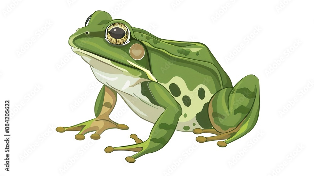 Obraz premium Frog Vector Illustration on White Background