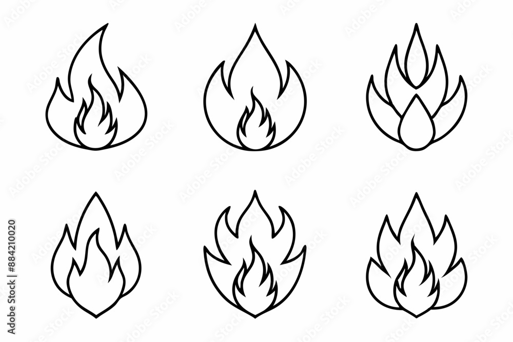 fire line icon, fire line art vector set
fire line icon, fire line art vector set
