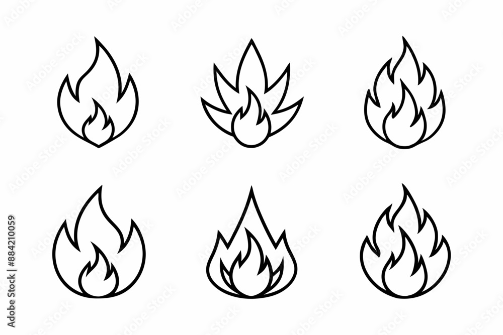 fire line icon, fire line art vector set
fire line icon, fire line art vector set