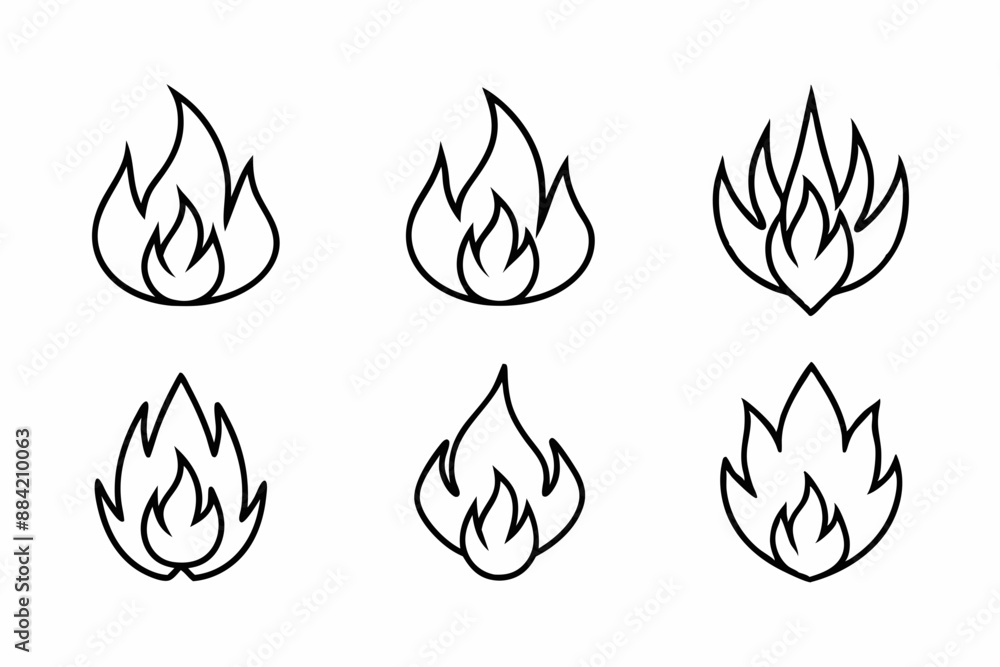 fire line icon, fire line art vector set
fire line icon, fire line art vector set