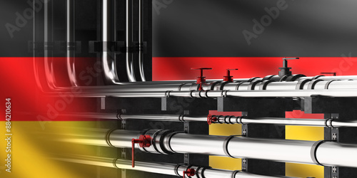 Pipeline with Germany flag....